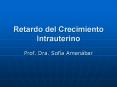 Retardo del Crecimiento Intrauterino Prof. Dra. Sof a Ame