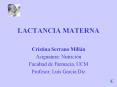 LACTANCIA MATERNA Cristina Serrano Mill n Asignatur