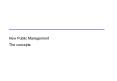 The concepts New Public Management in German Governments I