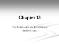 Chapter 13 The Renaissance and Reformation Review Game Whe