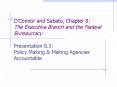 O Connor and Sabato, Chapter 8: The Executive Branch and th