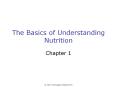 The Basics of Understanding Nutrition Chapter 1 Introductio