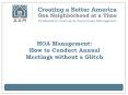HOA Management:  How to Conduct Annual Meetings without a Glitch