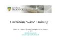 ... D-listed waste with a ppm/ppb level Heavy metals Organi