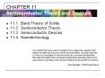 CHAPTER 11 Semiconductor Theory and Devices 11.1 Band Theor