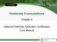 Pesticide Formulations Chapter 4 National Pesticid