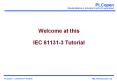 IEC 61131-3 Tutorial Harmonizing the way people look t