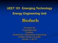 UEET 101 Emerging Technology Energy Engineering Uni