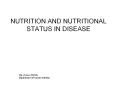 NUTRITION AND NUTRITIONAL STATUS IN DISEASE CM Vivier