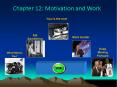 Chapter 12: Motivation and Work You re the one! Ea