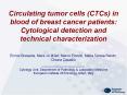 Circulating tumor cells (CTCs) in blood of breast cance