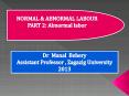 Normal and abnormal labor Part 2 :abnormal labor