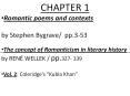 CHAPTER 1 Romantic poems and contexts by Stephen Bygrave