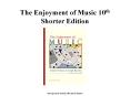 The Enjoyment of Music 10th Shorter Edition PART ONE Th