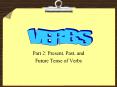 Part 2: Present, Past, and Future Tense of Verbs Present