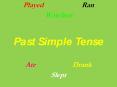 Played Ran Watched Past Simple Tense Ate Drank Slept The