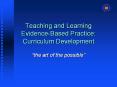 Curriculum Development  the art of the possible  Learnin