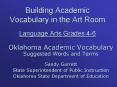 Building Academic Vocabulary in the Art Room Language Art