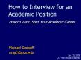How to Interview for an Academic Position How to Jump Star