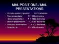 MAL POSITIONS / MAL PRESENTATIONS Occiptio-posterio