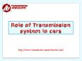 Role of Transmission system in cars
