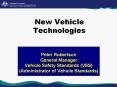 New Vehicle Technologies Peter Robertson General Manage