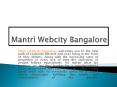 Mantri Webcity Hennur road proffers swimming pool with a toddler's pool