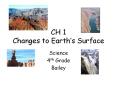 CH 1 Changes to Earth s Surface Science 4th Grade Baile