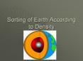 Sorting of Earth According to Density How Do The Densitie