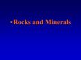 Rocks and Minerals Solid Earth Materials Earth s Molte