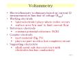 Electrochemistry techniques based on current (i) measuremen