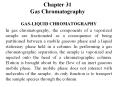 Chapter 31 Gas Chromatography GAS-LIQUID CHROMATOGRAPHY I