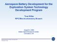 Aerospace Battery Development for the Exploration Syste