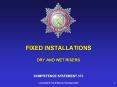 FIXED INSTALLATIONS DRY AND WET RISERS COMPETENCE STATEMEN