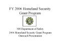 FY 2006 Homeland Security Grant Program NH Department o