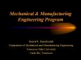 Mechanical & Manufacturing Engineering Program Hamid R