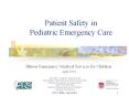 Patient Safety in Pediatric Emergency Care Illinoi