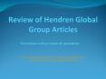 Review of Hendren Global Group Articles: Verzonnen oorlog tussen de generaties