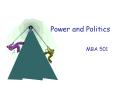Power and Politics MBA 501  Power tends to corrupt; absolut