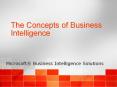 The Concepts of Business Intelligence Microsoft  Busines