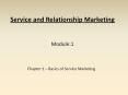 Service and Relationship Marketing Module:1 Chapter:1 