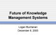 Future of Knowledge Management Systems Logan Buchana