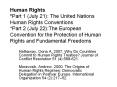 Human Rights *Part 1 (July 21): The United Nations Huma