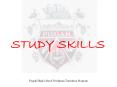 STUDY SKILLS Pisgah High School Freshman Transition Progra