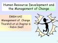 Human Resource Development and the Management of Change EMB