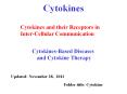 Cytokines Cytokines and their Receptors in Inter-Cellula