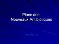 Place des Nouveaux Antibiotiques Docteur MF LUTZ Les penem