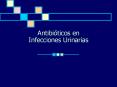 Antibi ticos en Infecciones Urinarias INFECCIONES DEL TRACT