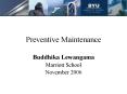 Preventive Maintenance Buddhika Lewangama Marriott Schoo
