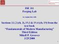 ISE 311 Forging Lab in conjunction with Sections 3.1.2 (ch